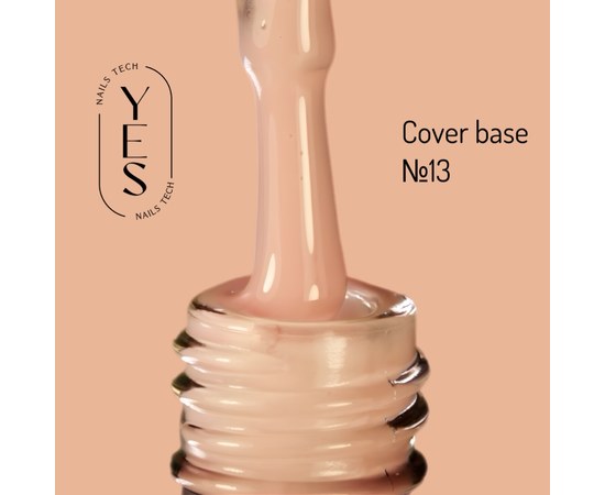 Изображение  Base for gel polish YES Cover Base No.13, 10 ml, Volume (ml, g): 10, Color No.: 13, Color: Light beige