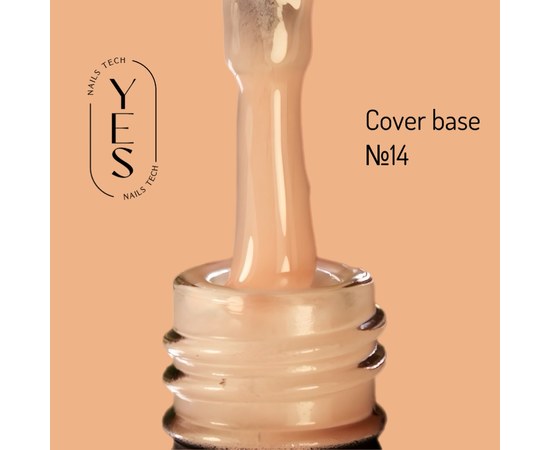 Изображение  Base for gel polish YES Cover Base No.14, 10 ml, Volume (ml, g): 10, Color No.: 14, Color: Beige