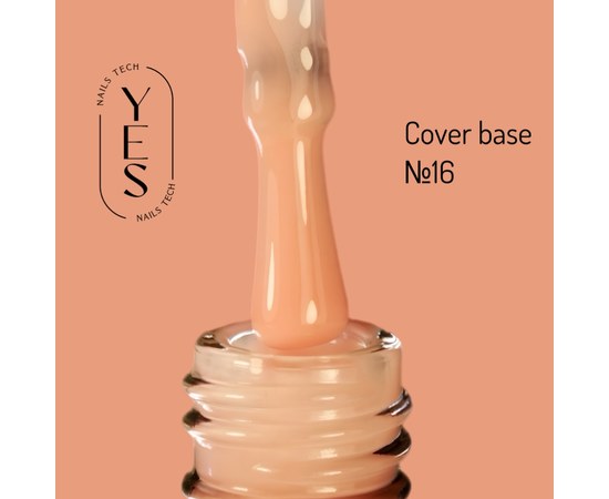 Изображение  Base for gel polish YES Cover Base No.16, 10 ml, Volume (ml, g): 10, Color No.: 16, Color: Beige