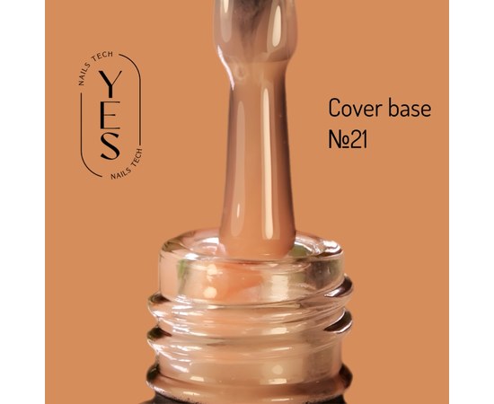 Изображение  Base for gel polish YES Cover Base No.21, 10 ml, Volume (ml, g): 10, Color No.: 21, Color: Light brown