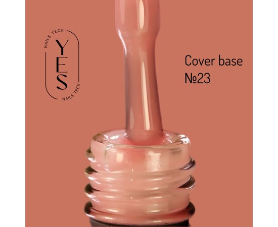 Изображение  Base for gel polish YES Cover Base No.23, 15 ml, Volume (ml, g): 15, Color No.: 23, Color: Coral