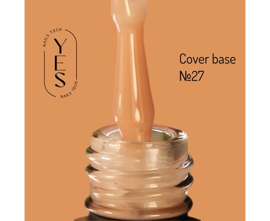 Изображение  Base for gel polish YES Cover Base No.27, 10 ml, Volume (ml, g): 10, Color No.: 27, Color: Beige