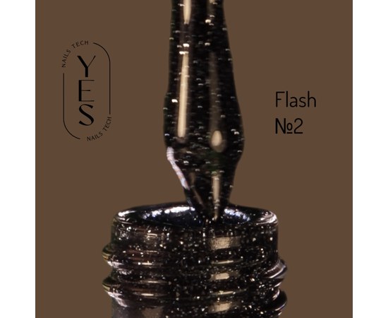 Зображення  Гель-лак для нігтів YES Gel polish Flash №02, 6 мл, Об'єм (мл, г): 6, Цвет №: 02