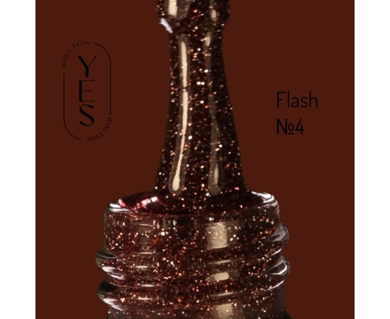 Изображение  YES Gel polish Flash No.04, 6 ml, Volume (ml, g): 6, Color No.: 4