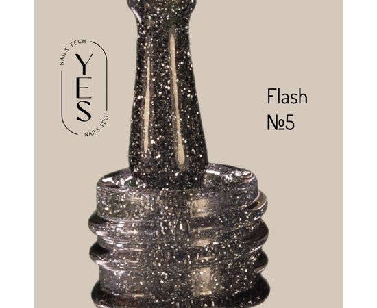 Зображення  Гель-лак для нігтів YES Gel polish Flash №05, 6 мл, Об'єм (мл, г): 6, Цвет №: 05