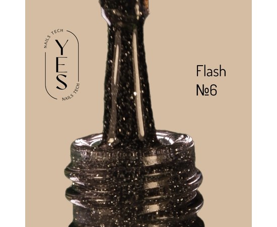 Изображение  Гель-лак для ногтей YES Gel polish Flash №06, 6 мл, Объем (мл, г): 6, Цвет №: 06
