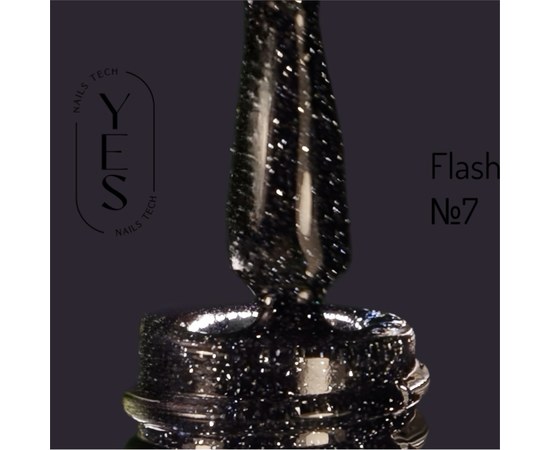 Зображення  Гель-лак для нігтів YES Gel polish Flash №07, 6 мл, Об'єм (мл, г): 6, Цвет №: 07