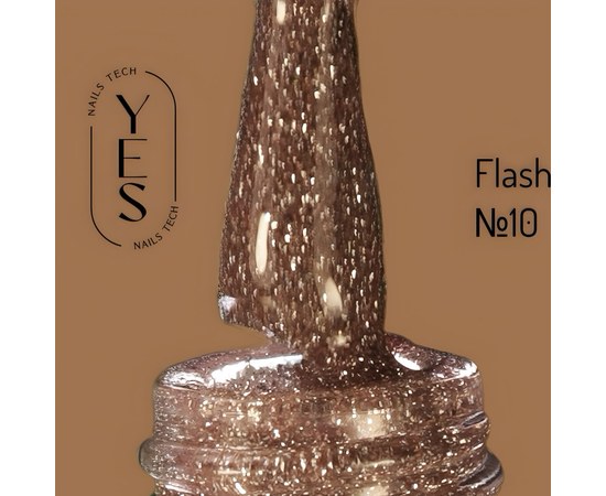 Изображение  YES Gel polish Flash No.10, 6 ml, Volume (ml, g): 6, Color No.: 10
