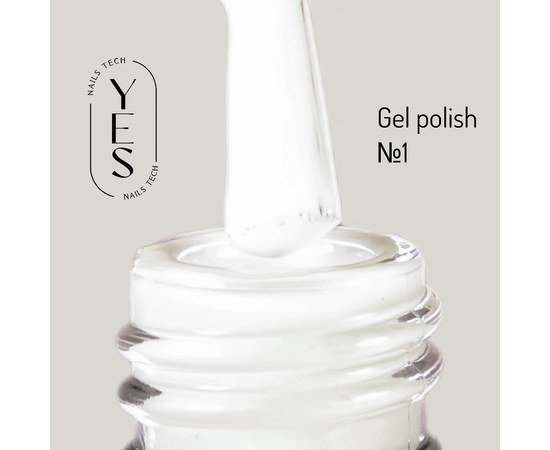 Изображение  Гель-лак для ногтей YES Gel polish №001, 6 мл, Объем (мл, г): 6, Цвет №: 001