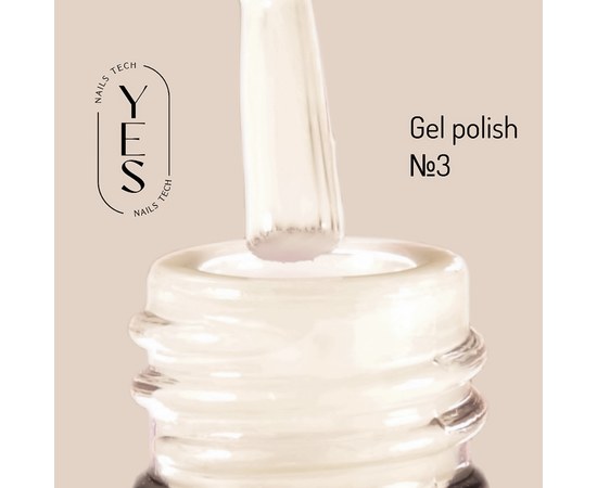 Изображение  Гель-лак для ногтей YES Gel polish №003, 6 мл, Объем (мл, г): 6, Цвет №: 003