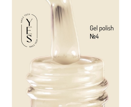 Изображение  Гель-лак для ногтей YES Gel polish №004, 6 мл, Объем (мл, г): 6, Цвет №: 004