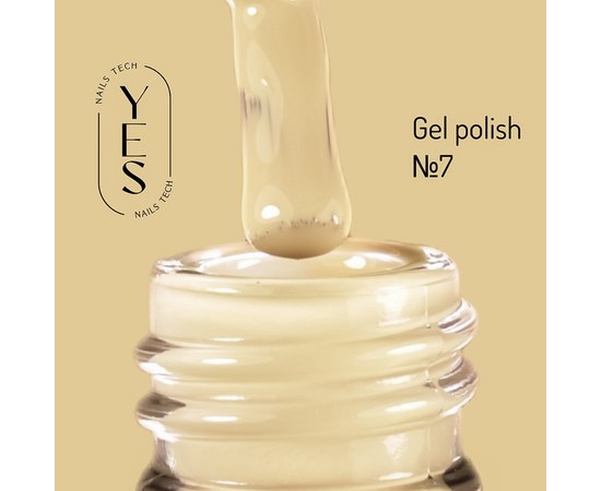 Изображение  Гель-лак для ногтей YES Gel polish №007, 6 мл, Объем (мл, г): 6, Цвет №: 007