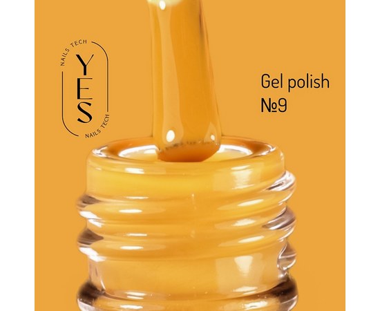 Зображення  Гель-лак для нігтів YES Gel polish №009, 6 мл, Об'єм (мл, г): 6, Цвет №: 009
