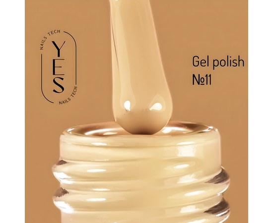 Изображение  Гель-лак для ногтей YES Gel polish №011, 6 мл, Объем (мл, г): 6, Цвет №: 011