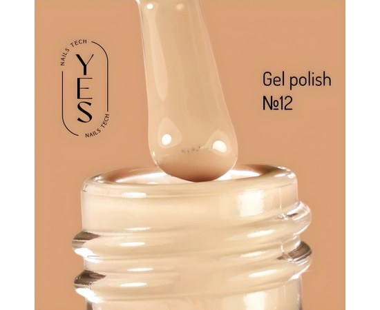 Изображение  Гель-лак для ногтей YES Gel polish №012, 6 мл, Объем (мл, г): 6, Цвет №: 012