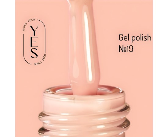 Изображение  Гель-лак для ногтей YES Gel polish №019, 6 мл, Объем (мл, г): 6, Цвет №: 019