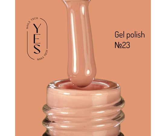 Зображення  Гель-лак для нігтів YES Gel polish №023, 6 мл, Об'єм (мл, г): 6, Цвет №: 023