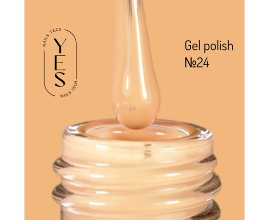 Изображение  Гель-лак для ногтей YES Gel polish №024, 6 мл, Объем (мл, г): 6, Цвет №: 024