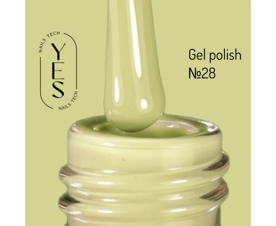 Изображение  Гель-лак для ногтей YES Gel polish №028, 6 мл, Объем (мл, г): 6, Цвет №: 028