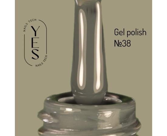 Изображение  Гель-лак для ногтей YES Gel polish №038, 6 мл, Объем (мл, г): 6, Цвет №: 038