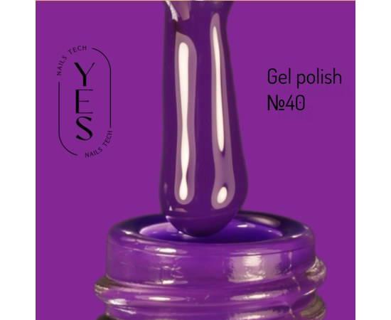 Зображення  Гель-лак для нігтів YES Gel polish №040, 6 мл, Об'єм (мл, г): 6, Цвет №: 040