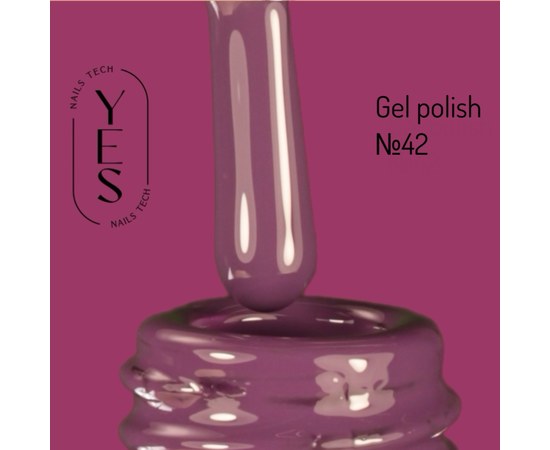Зображення  Гель-лак для нігтів YES Gel polish №042, 6 мл, Об'єм (мл, г): 6, Цвет №: 042