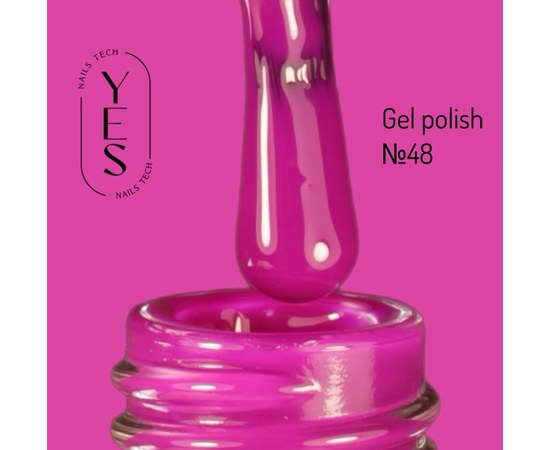 Зображення  Гель-лак для нігтів YES Gel polish №048, 6 мл, Об'єм (мл, г): 6, Цвет №: 048