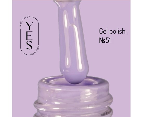 Зображення  Гель-лак для нігтів YES Gel polish №051, 6 мл, Об'єм (мл, г): 6, Цвет №: 051
