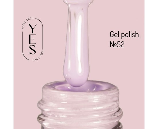 Зображення  Гель-лак для нігтів YES Gel polish №052, 6 мл, Об'єм (мл, г): 6, Цвет №: 052