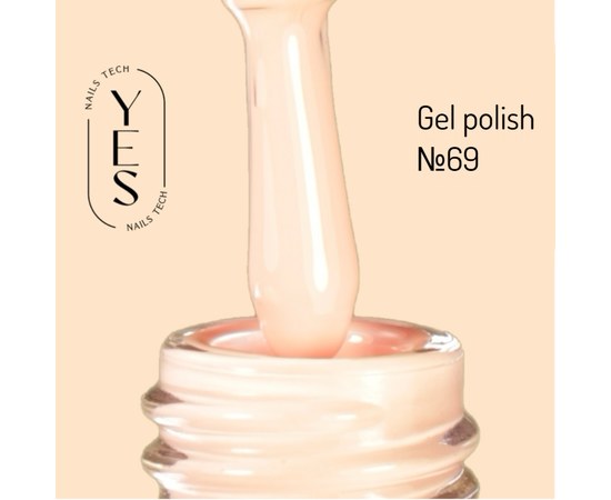 Изображение  Гель-лак для ногтей YES Gel polish №069, 6 мл, Объем (мл, г): 6, Цвет №: 069