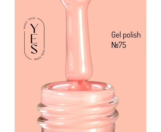 Изображение  Гель-лак для ногтей YES Gel polish №075, 6 мл, Объем (мл, г): 6, Цвет №: 075