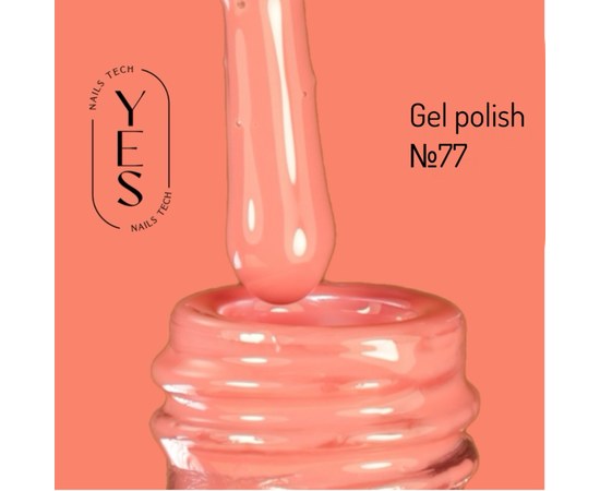 Изображение  Гель-лак для ногтей YES Gel polish №077, 6 мл, Объем (мл, г): 6, Цвет №: 077
