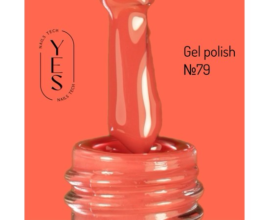Зображення  Гель-лак для нігтів YES Gel polish №079, 6 мл, Об'єм (мл, г): 6, Цвет №: 079