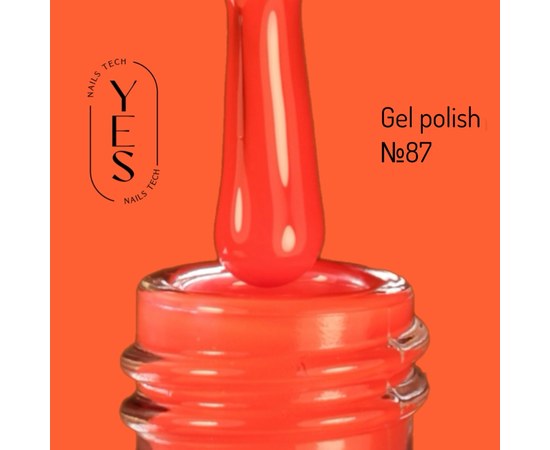 Зображення  Гель-лак для нігтів YES Gel polish №087, 6 мл, Об'єм (мл, г): 6, Цвет №: 087
