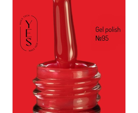 Зображення  Гель-лак для нігтів YES Gel polish №095, 6 мл, Об'єм (мл, г): 6, Цвет №: 095