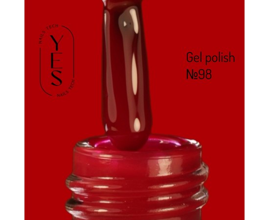 Зображення  Гель-лак для нігтів YES Gel polish №098, 6 мл, Об'єм (мл, г): 6, Цвет №: 098