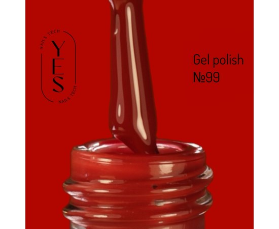 Зображення  Гель-лак для нігтів YES Gel polish №099, 6 мл, Об'єм (мл, г): 6, Цвет №: 099