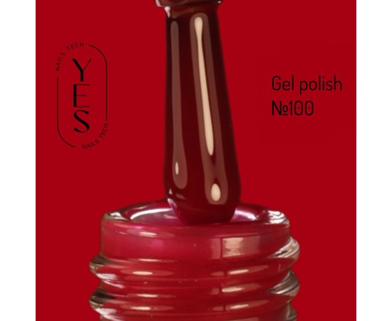 Зображення  Гель-лак для нігтів YES Gel polish №100, 6 мл, Об'єм (мл, г): 6, Цвет №: 100