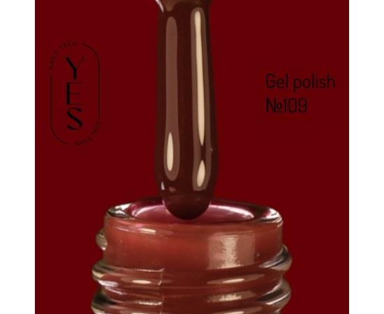 Изображение  Гель-лак для ногтей YES Gel polish №109, 6 мл, Объем (мл, г): 6, Цвет №: 109