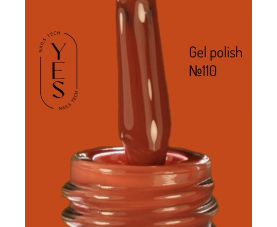 Изображение  Гель-лак для ногтей YES Gel polish №110, 6 мл, Объем (мл, г): 6, Цвет №: 110