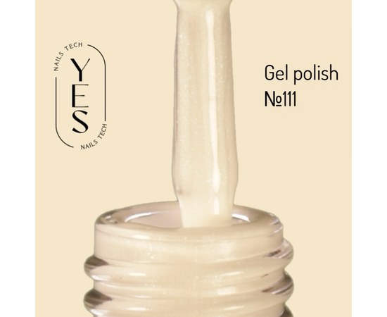 Изображение  Гель-лак для ногтей YES Gel polish №111, 6 мл, Объем (мл, г): 6, Цвет №: 111