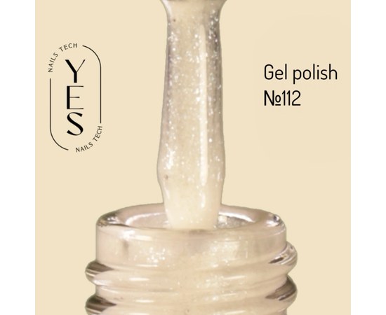 Изображение  Гель-лак для ногтей YES Gel polish №112, 6 мл, Объем (мл, г): 6, Цвет №: 112