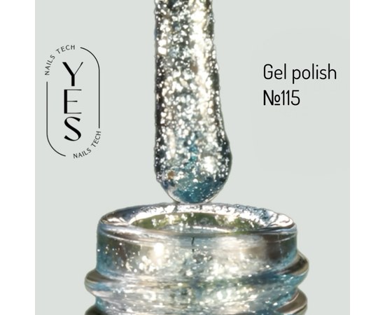 Изображение  Гель-лак для ногтей YES Gel polish №115, 6 мл, Объем (мл, г): 6, Цвет №: 115
