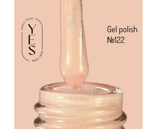 Зображення  Гель-лак для нігтів YES Gel polish №122, 6 мл, Об'єм (мл, г): 6, Цвет №: 122