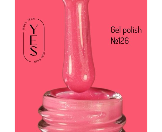 Изображение  Гель-лак для ногтей YES Gel polish №126, 6 мл, Объем (мл, г): 6, Цвет №: 126
