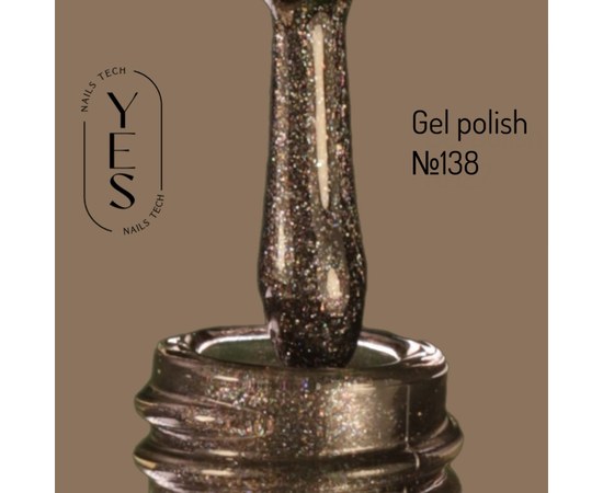 Изображение  Гель-лак для ногтей YES Gel polish №138, 6 мл, Объем (мл, г): 6, Цвет №: 138
