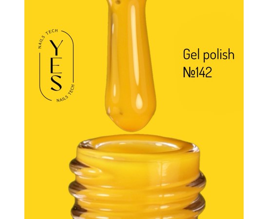 Изображение  Гель-лак для ногтей YES Gel polish №142, 6 мл, Объем (мл, г): 6, Цвет №: 142