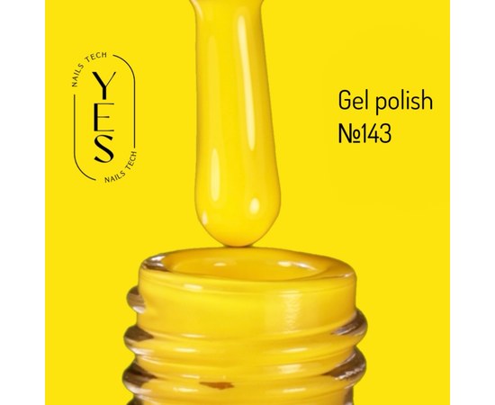 Зображення  Гель-лак для нігтів YES Gel polish №143, 6 мл, Об'єм (мл, г): 6, Цвет №: 143