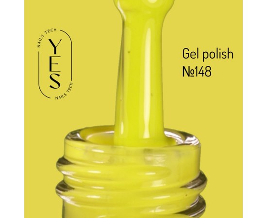 Зображення  Гель-лак для нігтів YES Gel polish №148, 6 мл, Об'єм (мл, г): 6, Цвет №: 148