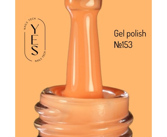 Зображення  Гель-лак для нігтів YES Gel polish №153, 6 мл, Об'єм (мл, г): 6, Цвет №: 153